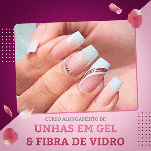 Alongamento de Unhas em Gel e Fibra de Vidro